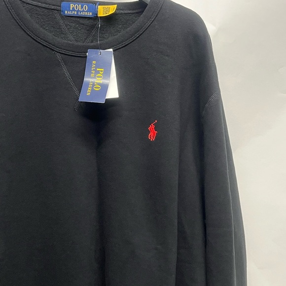 Polo Ralph Lauren Black Fleece Lined Crew neck Sweatshirt XXL - Picture 3 of 7